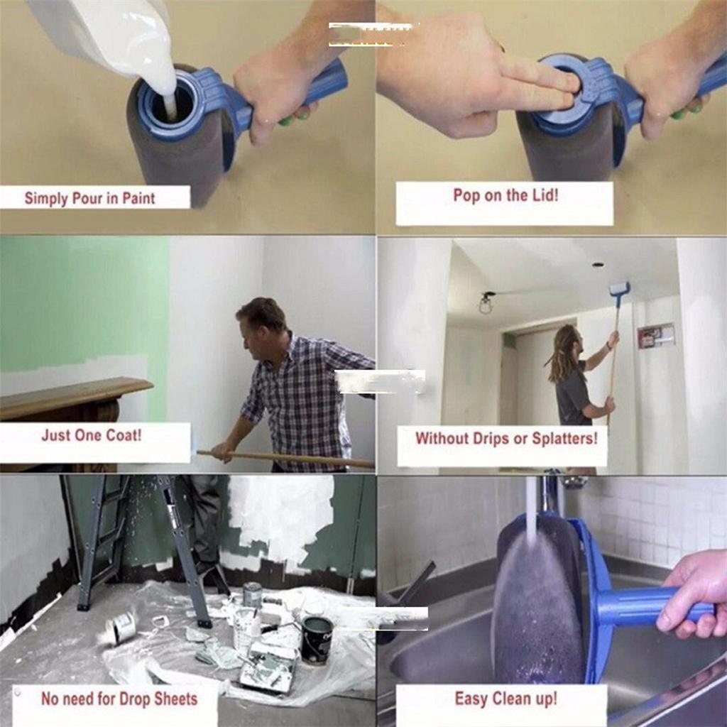 Paint Roller Kit Multifunctional Set Runner Paint Roller Brush 5Pcs