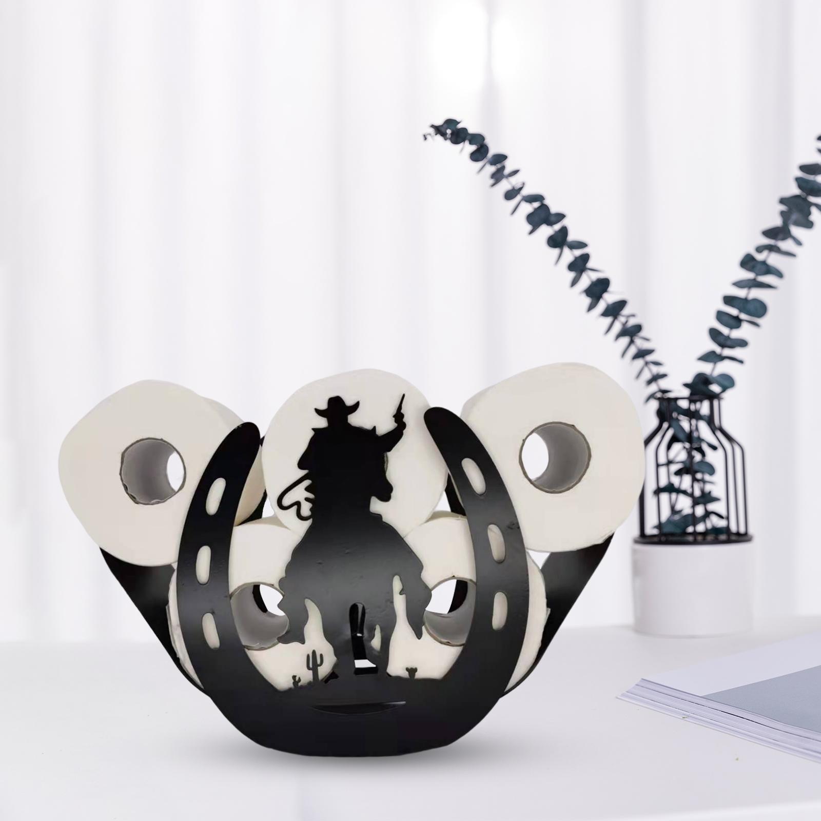 Novelty Toilet Roll Holder Bathroom Hardware Storage Rack Space Saving A