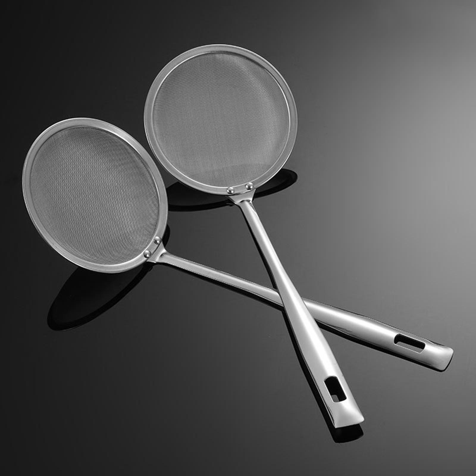 Cooking Oil Sieve Colander Scoop with Handle for Blanching Vegetables 1mm