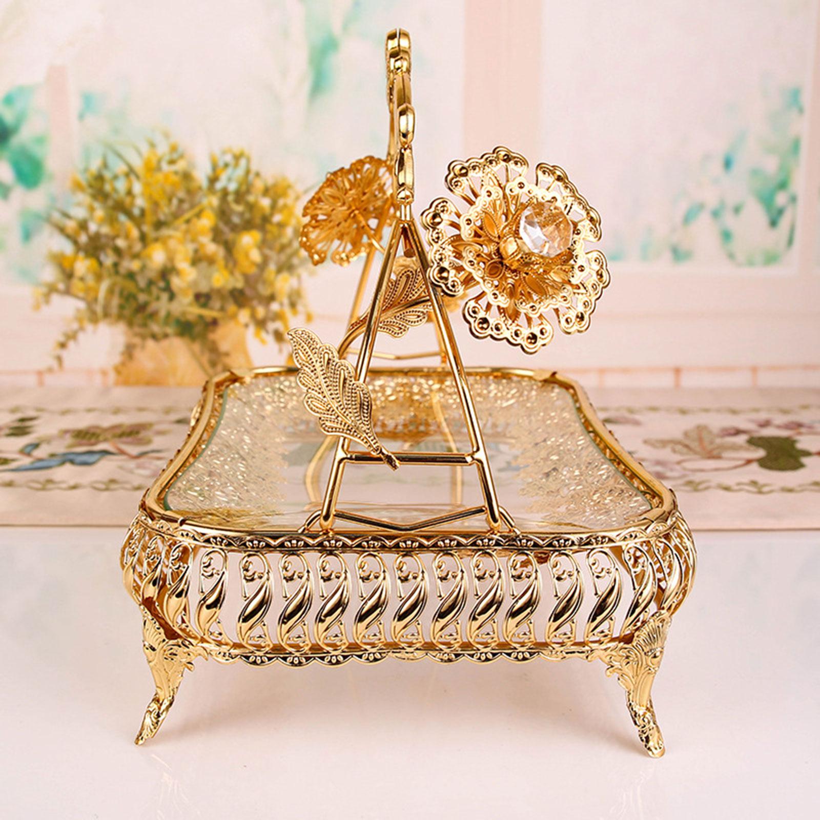 European Style Handle Fruit Basket Serving Tray for Household Countertop