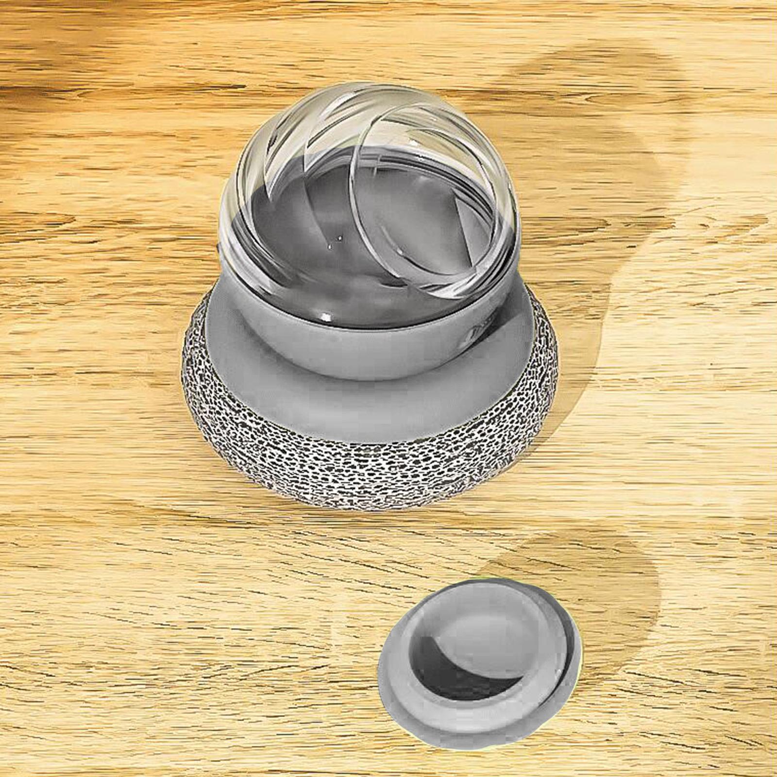 Kitchen Soap Dispensing Brush Pressing Cleaning Brush for Restaurant Grey