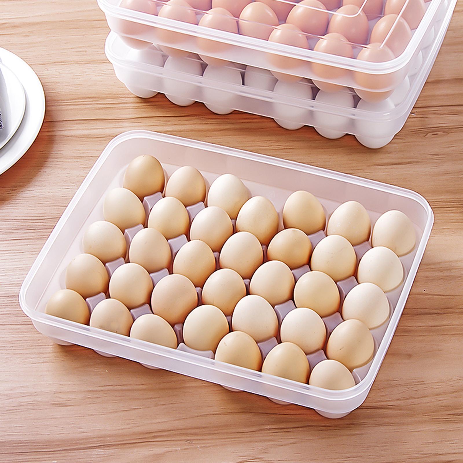 Egg Container Egg Bins Keep Fresh Reusable Fridge Organizer Egg Holder
