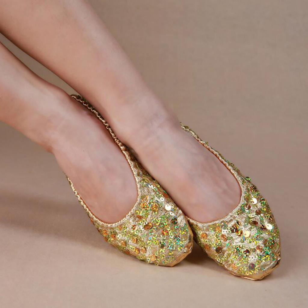 Belly Dance Shoes L Gold