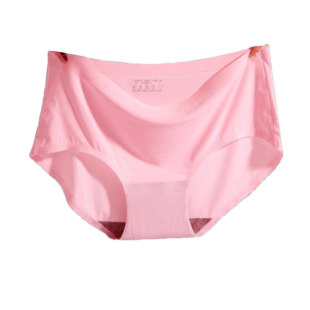 Womens Panties Briefs Stretchy Solid Mid Rise Everyday Underwear Pink