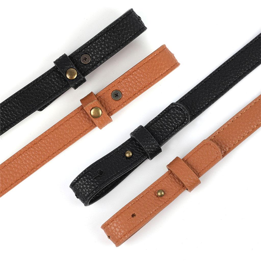 3xPU Leather Purse Handles DIY Shoulder Bag Replacement Straps Bag Belt Brown