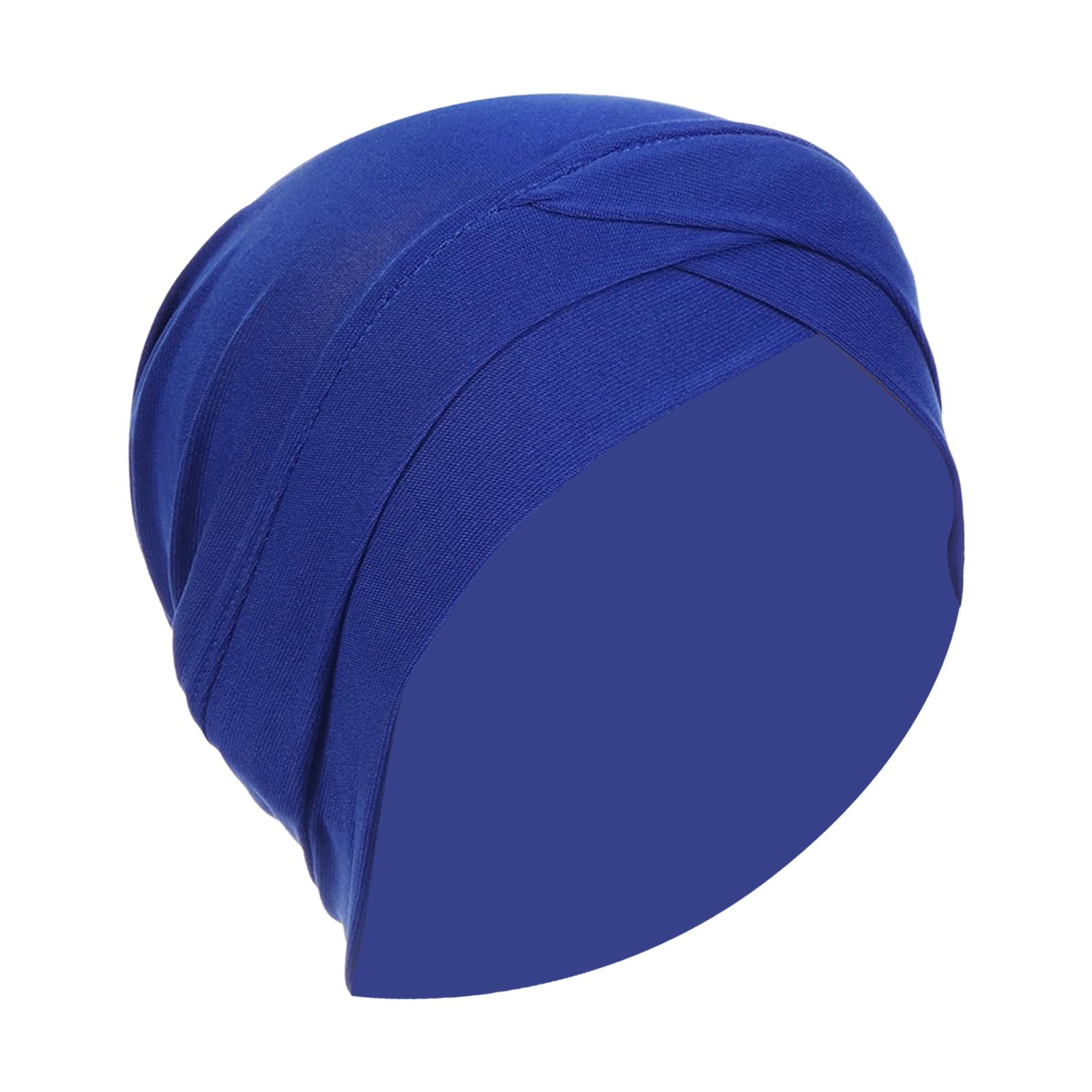 Muslim Indian Turban Hat Head Cover Scarf Head Wrap Stretch Bandana Blue