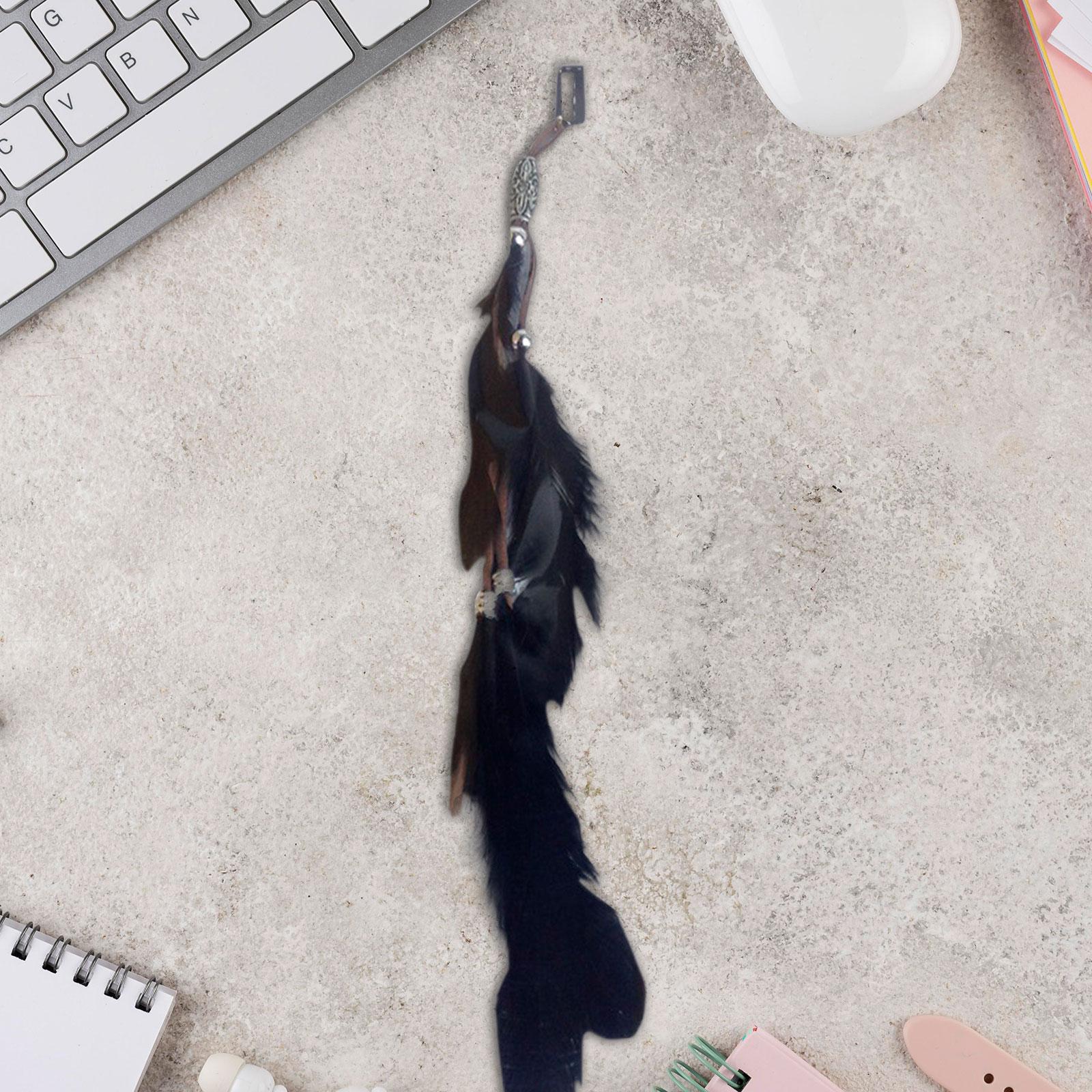 Hippie Hairs Extensions Cosplay Tribal Feather Beads Prom Feather Hair Clips