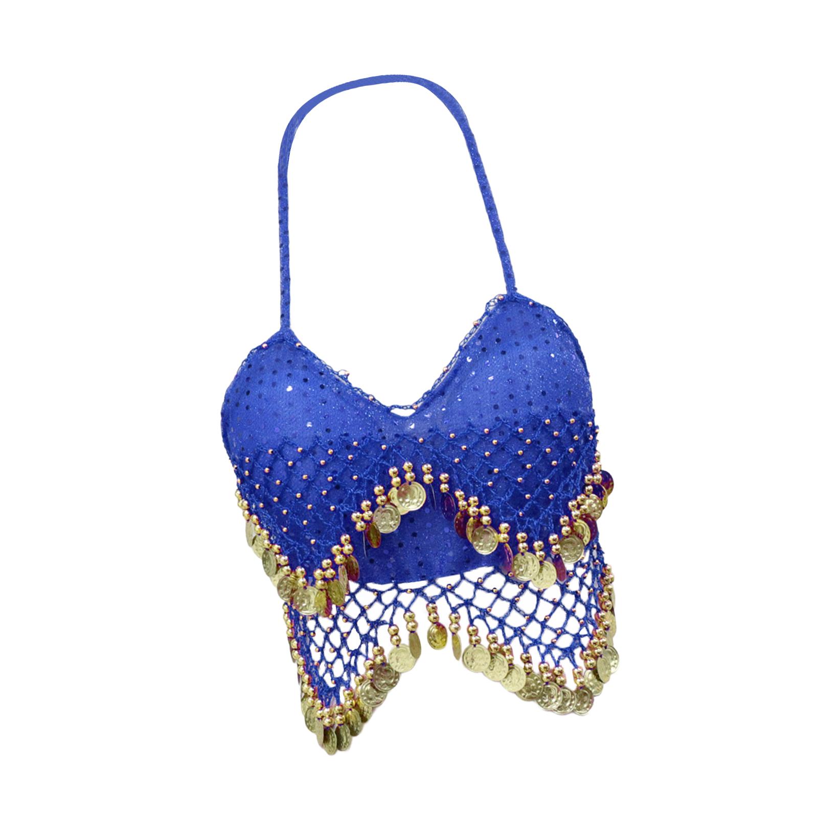 Sequin Crop Top Royal Blue