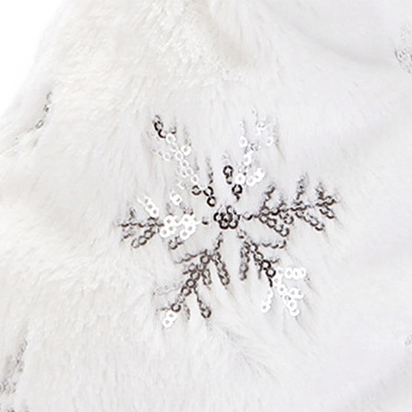 Santa Claus Hat Thicken Plush Xmas Cap Novelty Christmas Party Hat Argent