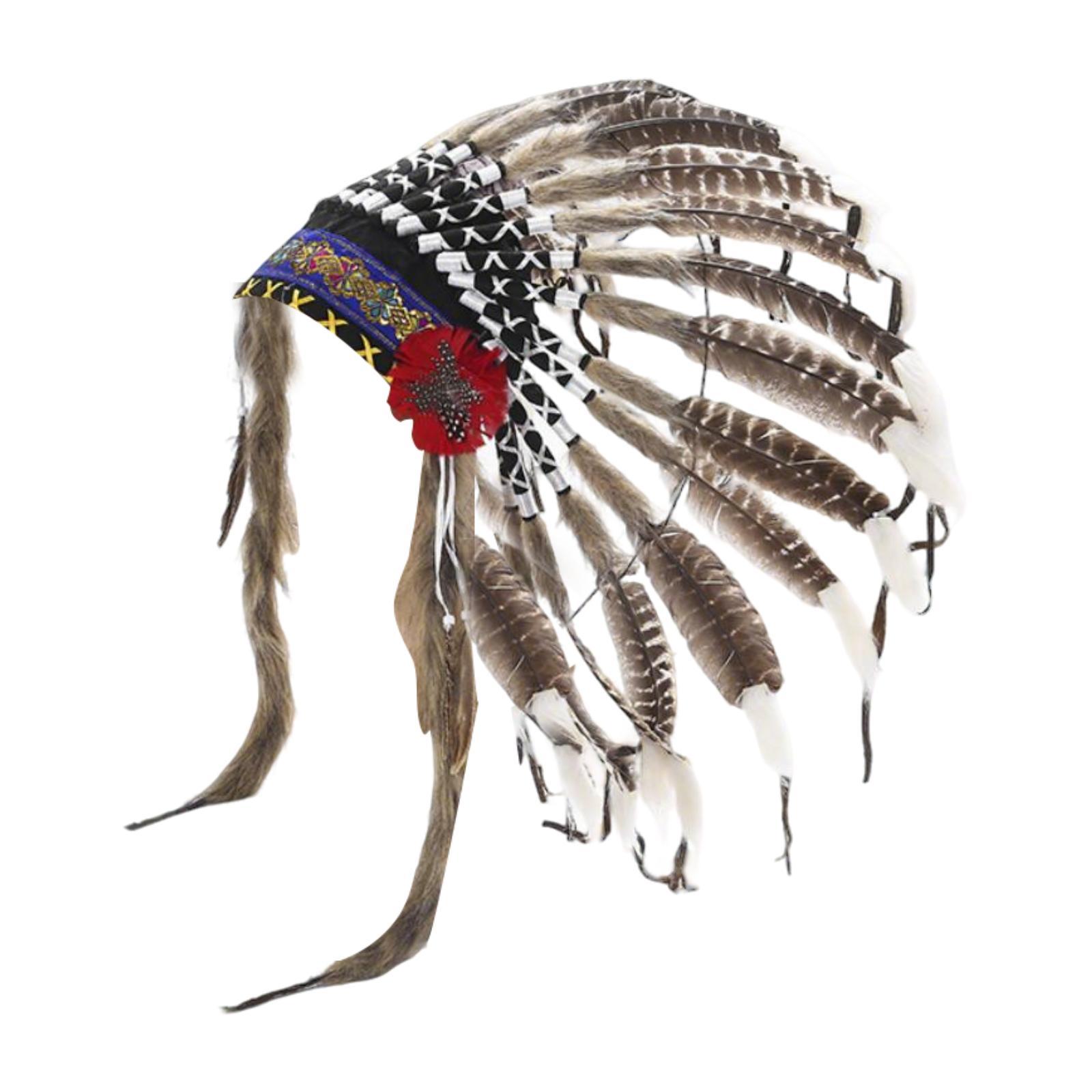 Native American Indian Headdress Costume for Masquerade