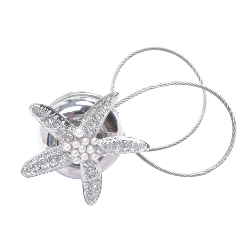 Electroplate Starfish Magnetic Decorative Curtain Drapes Tiebacks Silver