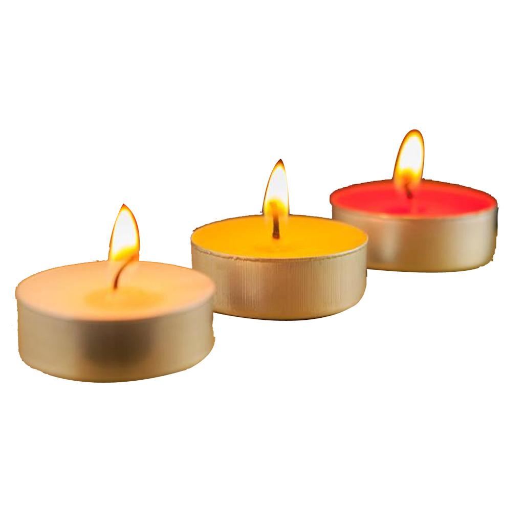 10pcs Smokeless Round Tealight Candles for Birthday Party 3.5x1cm White