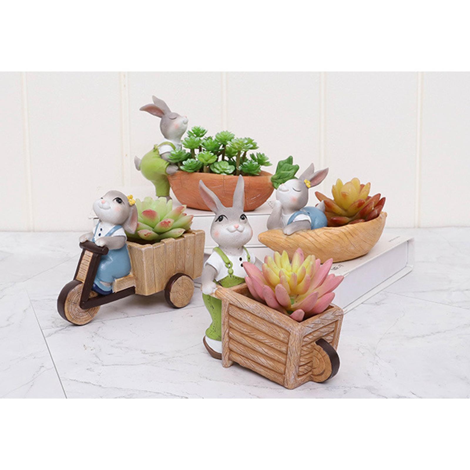 Succulent Plants Planter Flowerpot Resin Flower Pot Desktop Holder  Style4