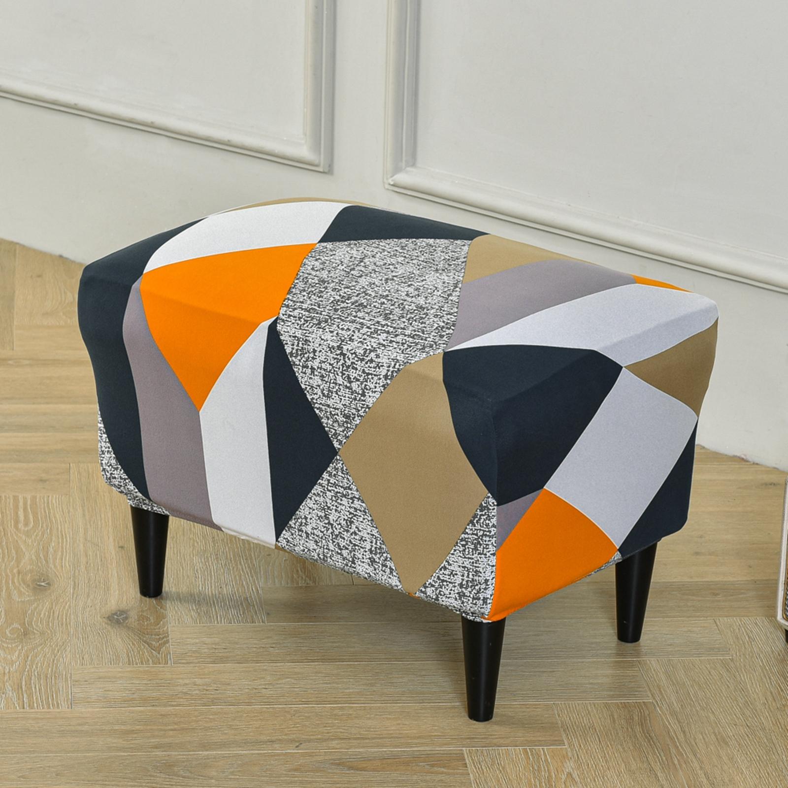 Stretch Ottoman Covers Printed Protector Cover Modern Living Room Style F