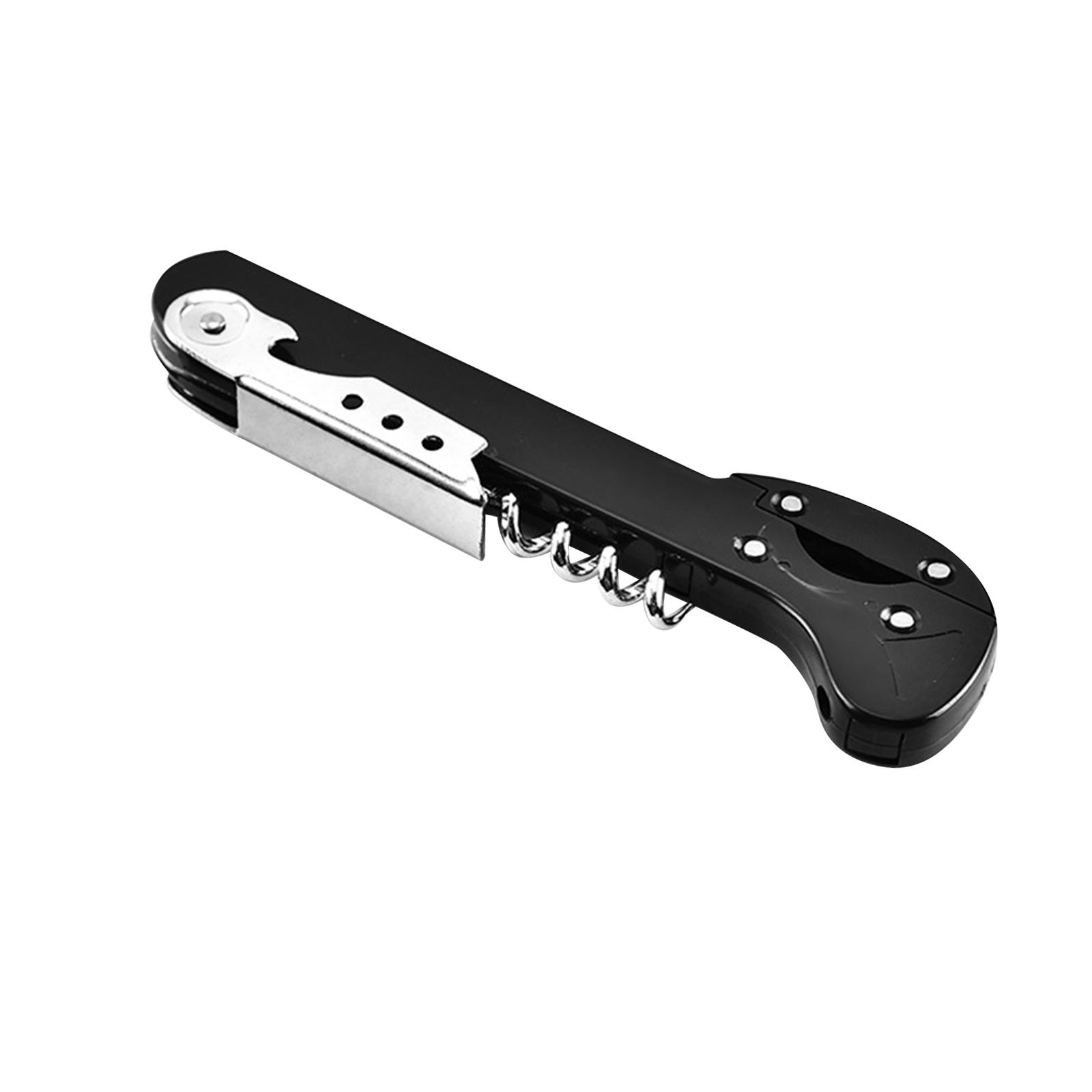 Multifunction Wine Bottle Opener with Foil Cutter Stainless Steel Can Opener