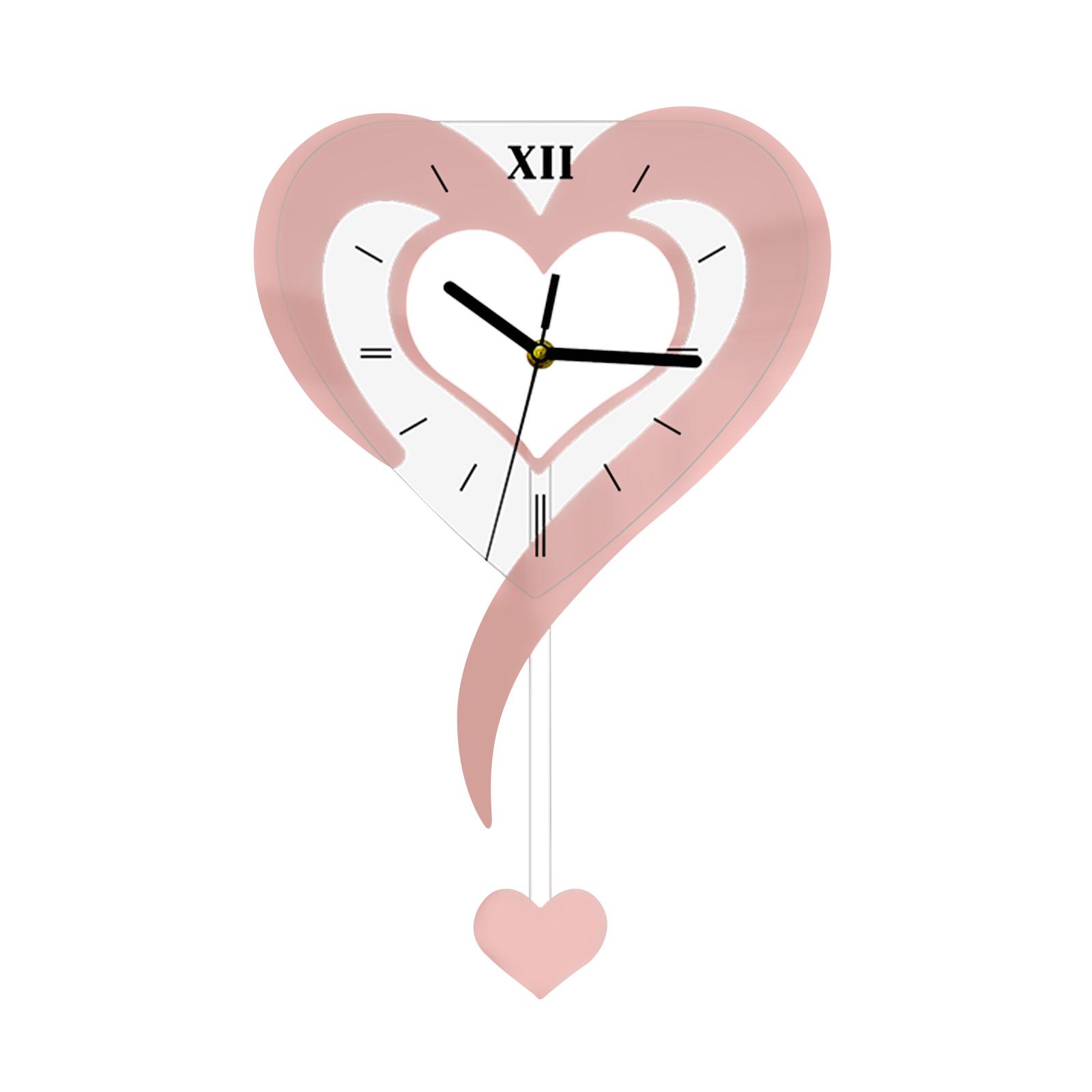Heart Shape Wall Clock