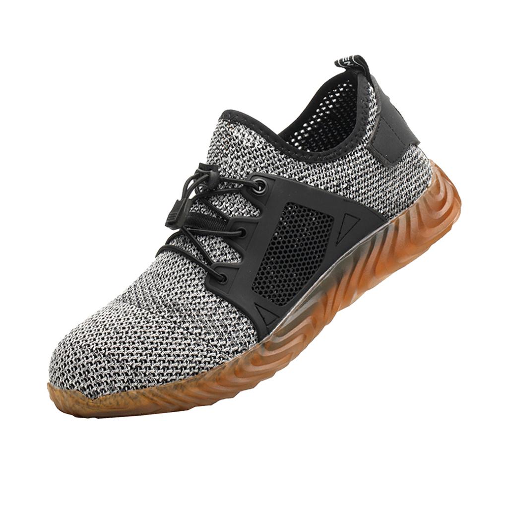 breathable steel toe leather safety shoes
