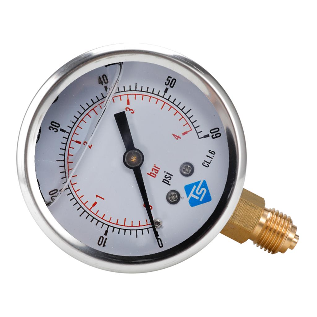 Y60 Radial Glycerine Filled Pressure Gauge Vacuum Gauge 0-60psi