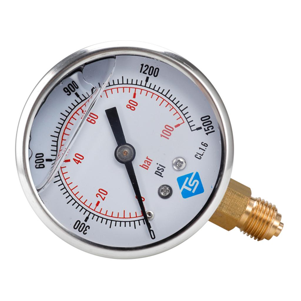 Y60 Radial Glycerine Filled Pressure Gauge Vacuum Gauge 0-1500psi