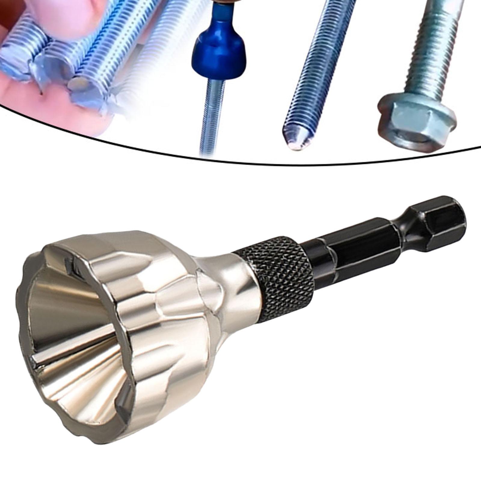 Deburring External Chamfer Tool Deburring Drill Bit for Damaged Bolts 5-20mm Silver