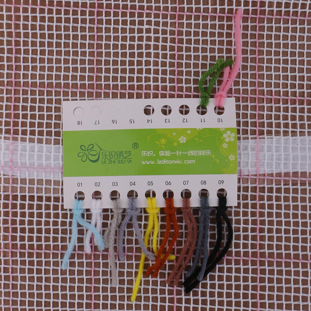 Latch Hook Kits DIY Animal Pattern Pillow Making Package 43x43cm Tiger