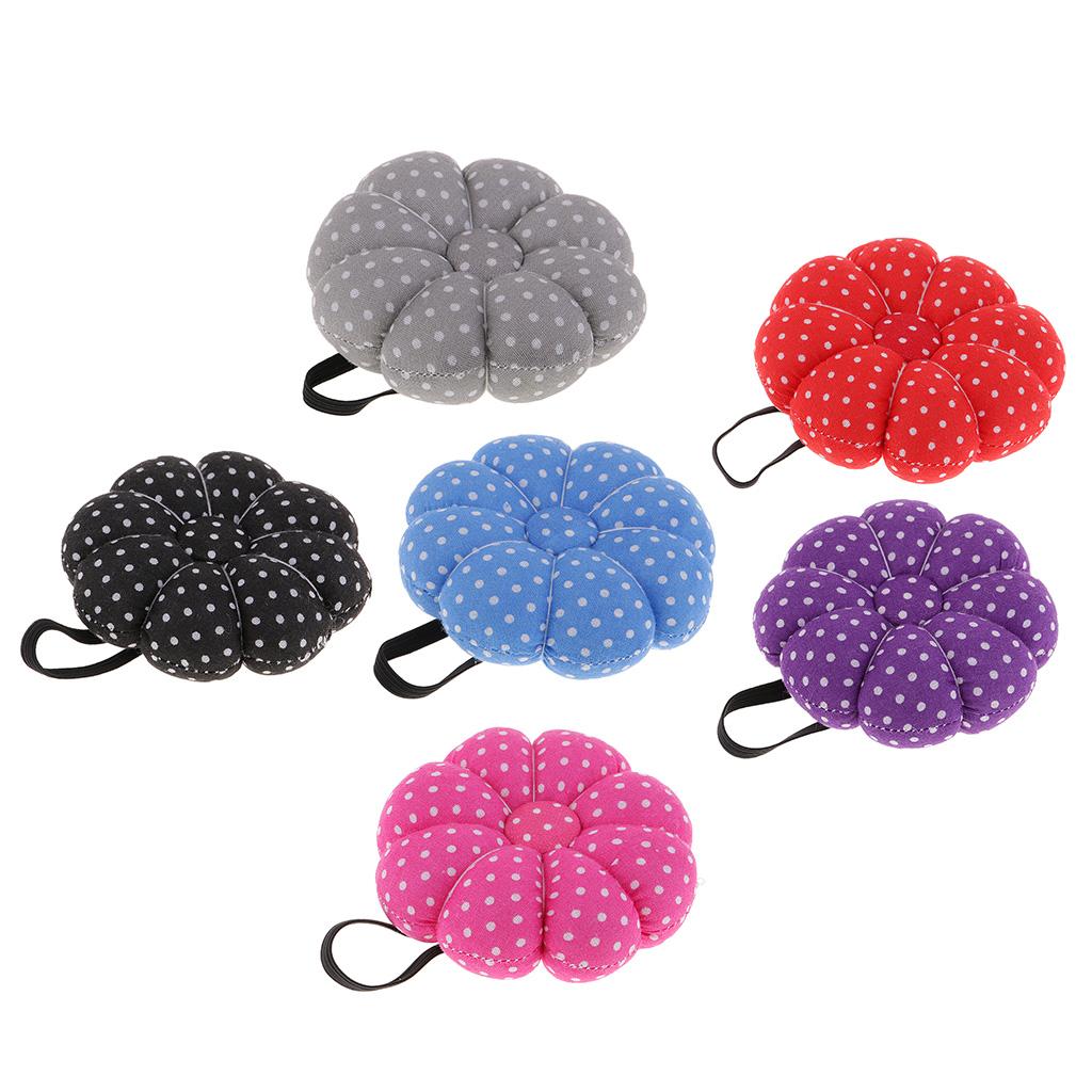 Pumpkin Wrist Wearable Needle Pin Cushion for DIY Sewing Crafts Purple