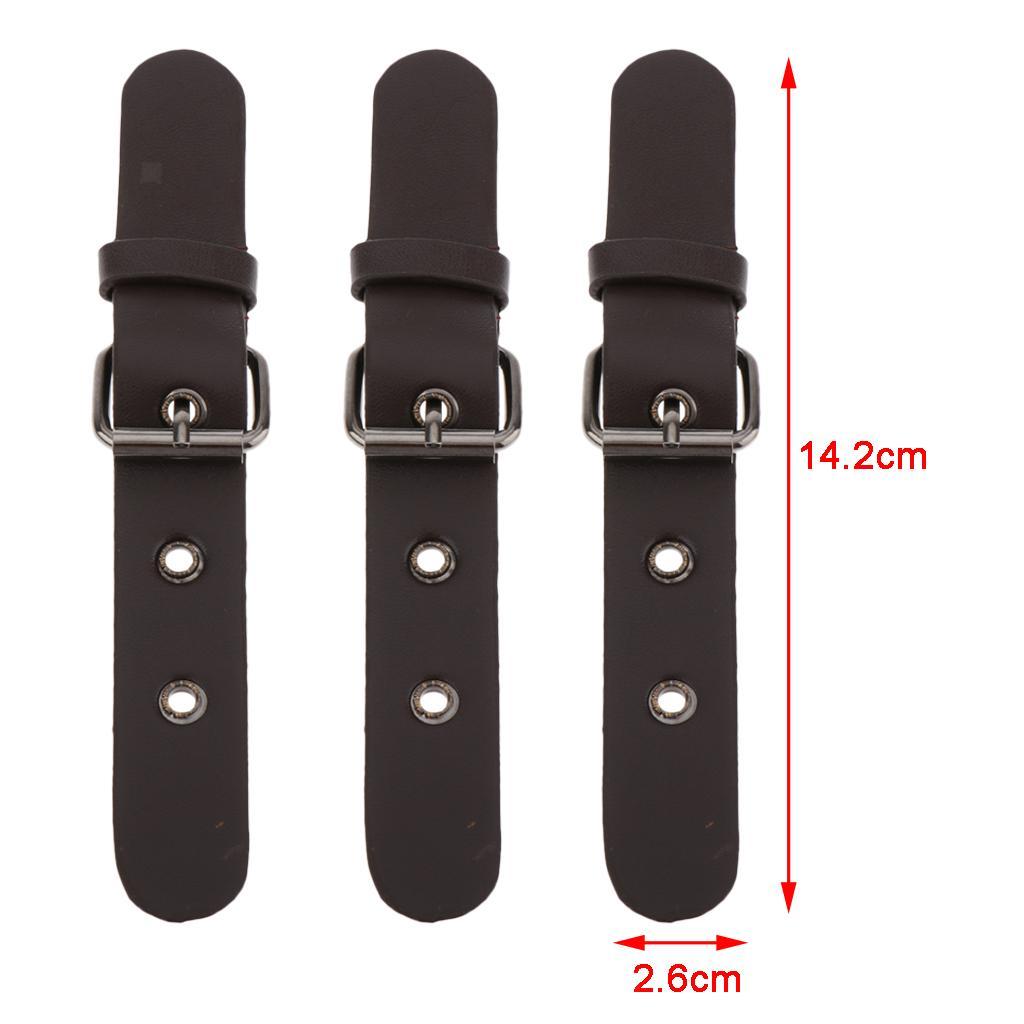 Prettyia 3 Sets PU Leather Snap Toggle Closure Sew on Duffle Jacket Buckle - Picture 7 of 7