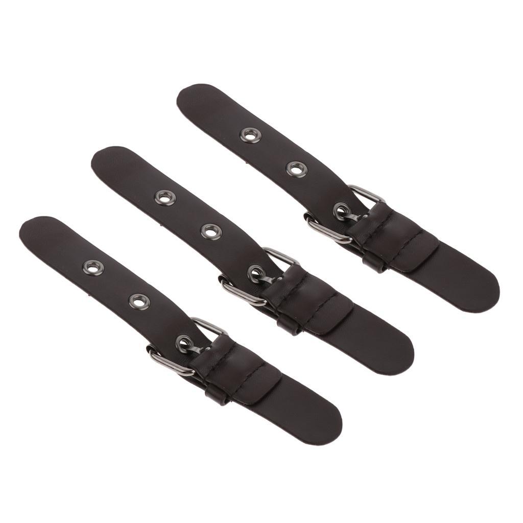 Prettyia 3 Sets PU Leather Snap Toggle Closure Sew on Duffle Jacket Buckle - Picture 6 of 7