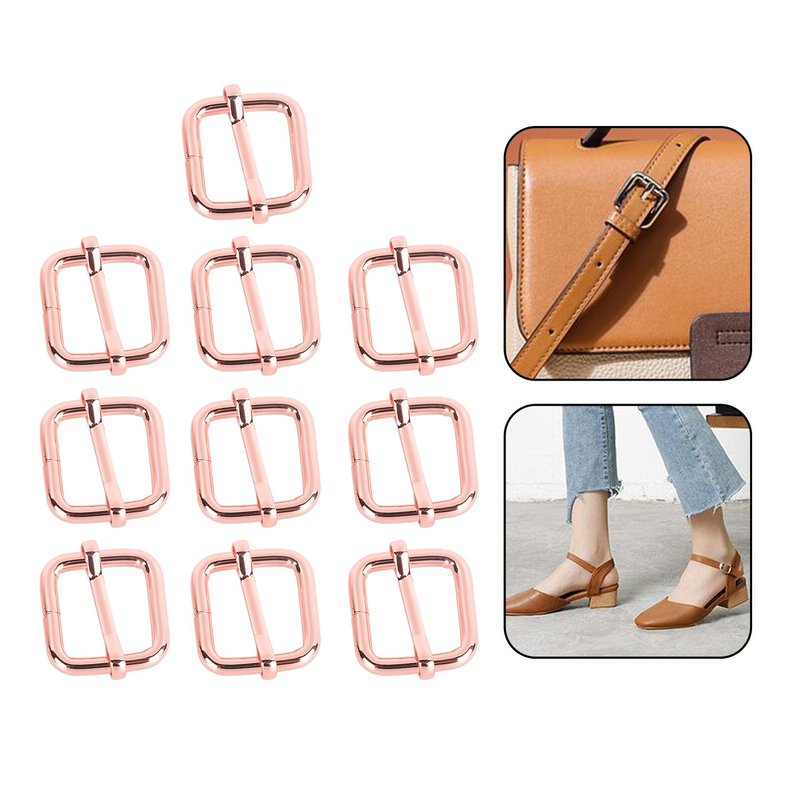 10pcs Buckle Adjustable Quick Release Replacement Clips  20x20mm Rose gold