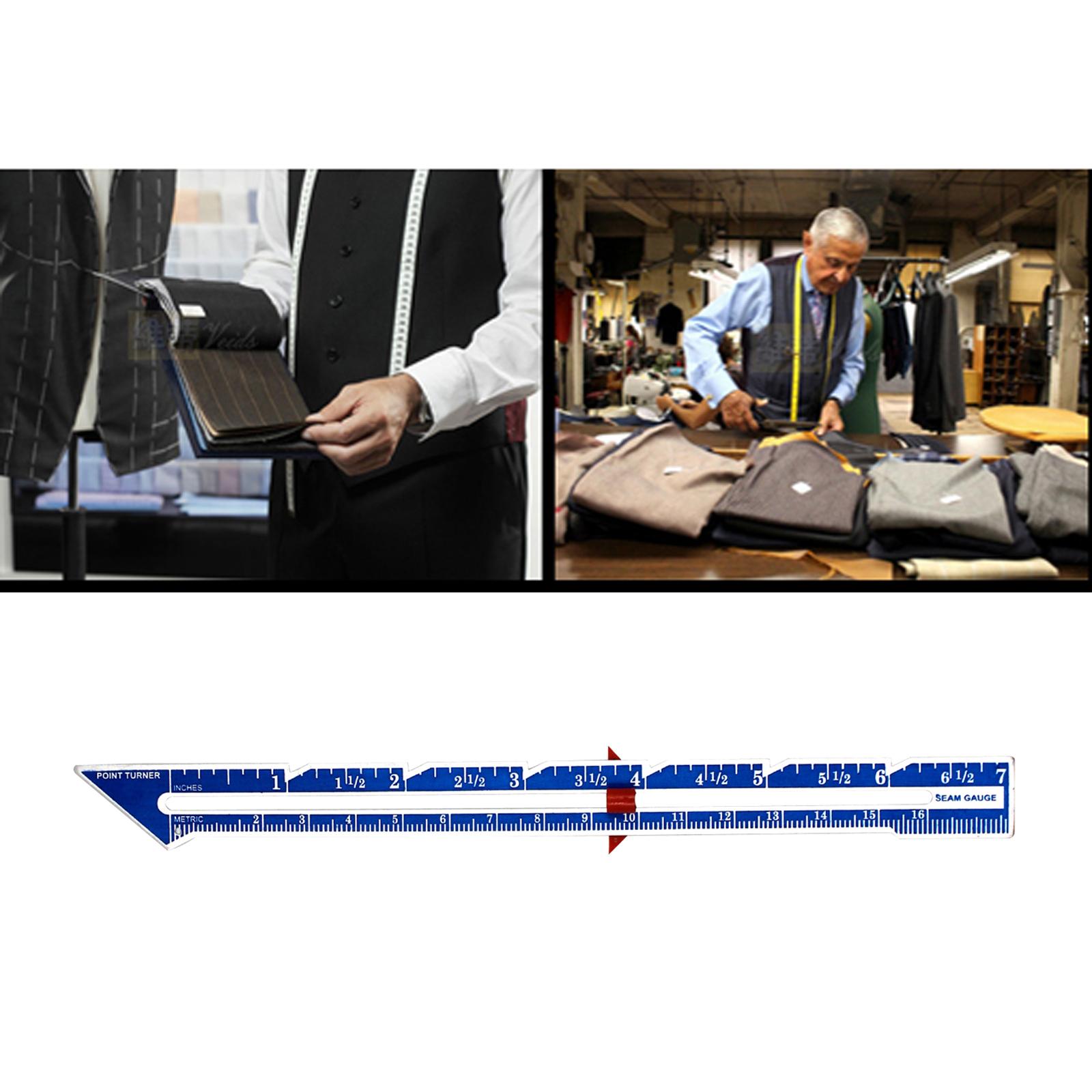 Machine 8" Knitting Gauge Perfect for Hems Sewing Essential Tool  Blue