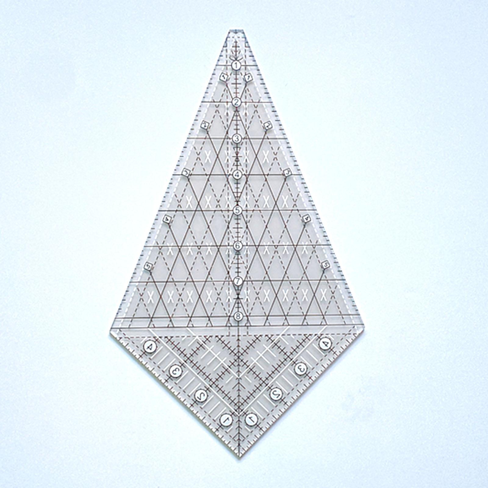 Acrylic Quilting Template Ruler Patchwork Measuring Periwinkle for Supplies L