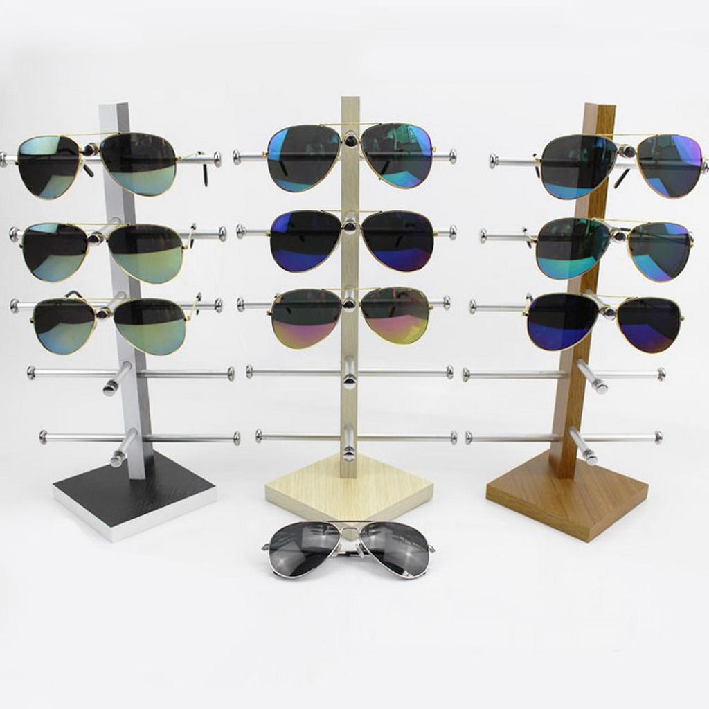 Negro Gafas de Sol portátiles de 4 Capas Gafas de Sol Que Muestran el Marco de exhibición del Estante del Bastidor Exhibición de vidrios Stent 