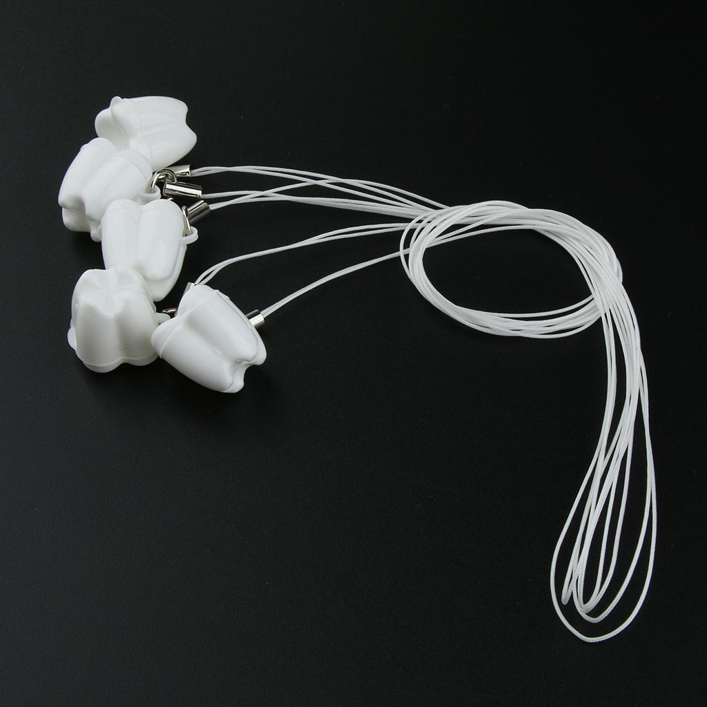 5 Pieces Children Baby Tooth Saver Box with String Gift Keepsake White