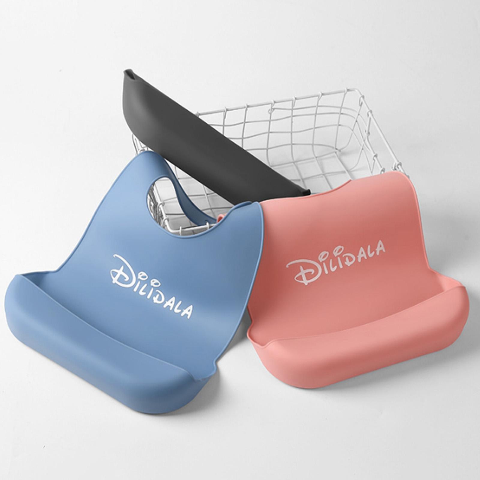 2x Silicone Adult Bib with Pocket Waterproof /Mealtime Protector  