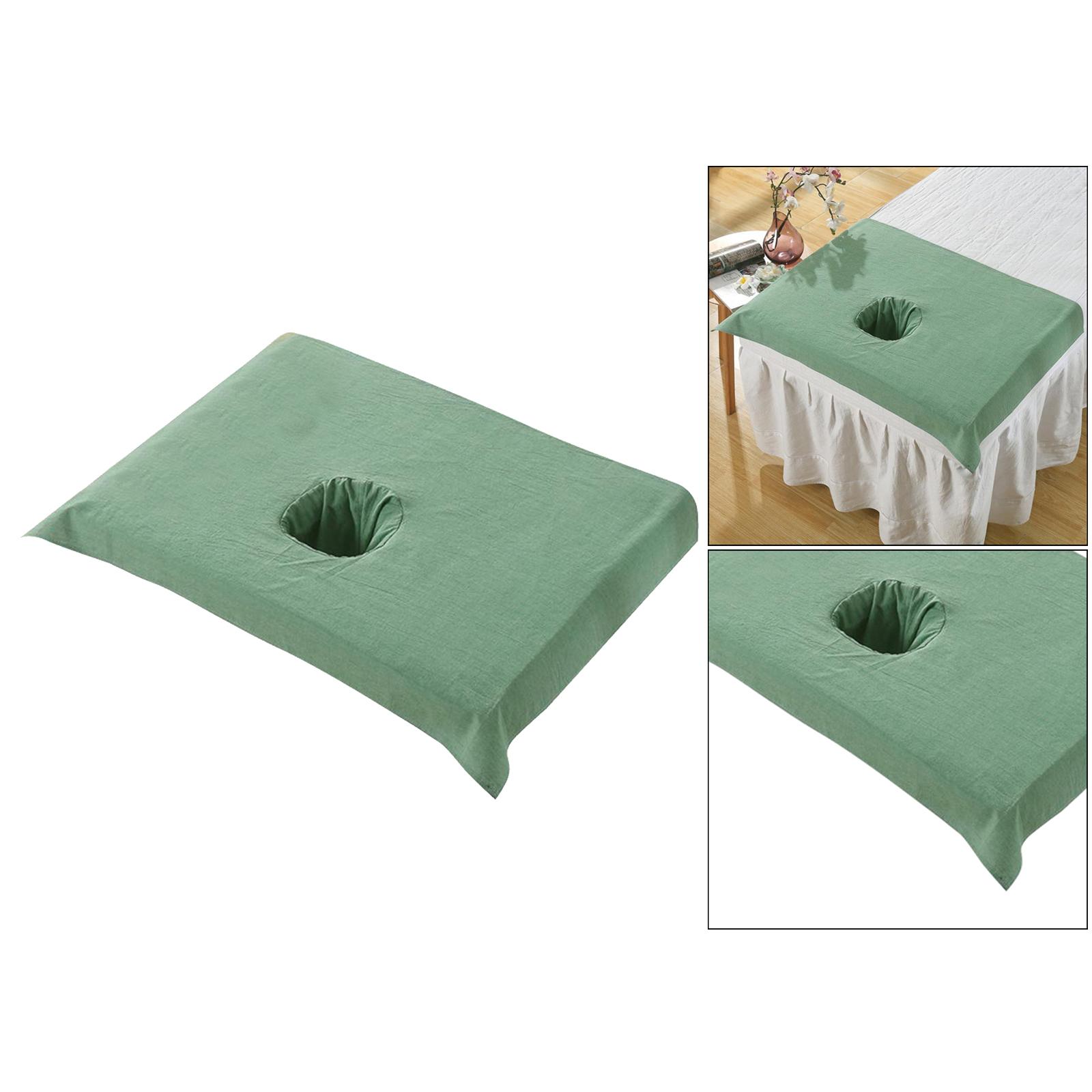 4x Cotton SPA Half Table Cover Beauty Salon Bed Face Hole Towel