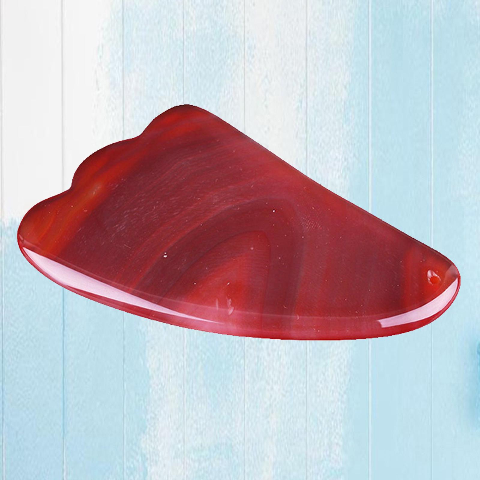 Red Jade Roller Gua Sha Scraping Massage Face Facial Tool Shape 01