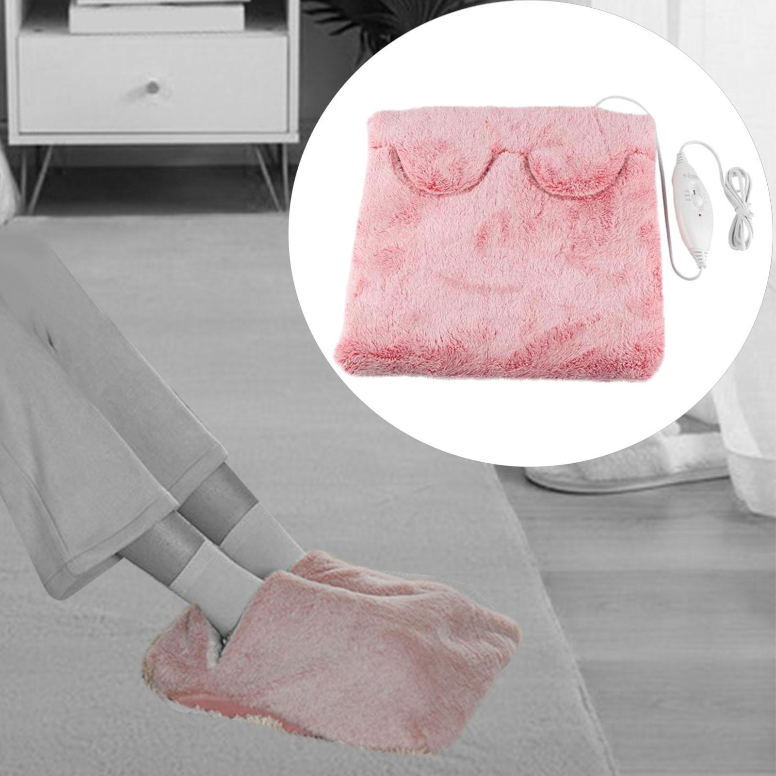 USB Feet Warmer Electric Heated Foot Warmers Fast Heating Home  Light Pink