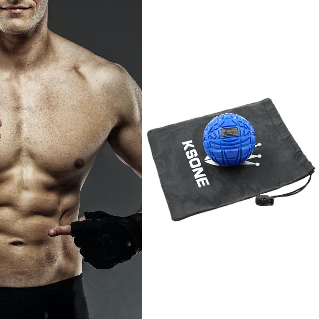 Muscle Max Massage Ball for Fascial Relaxation Relax Tight Muscle 8cm blue