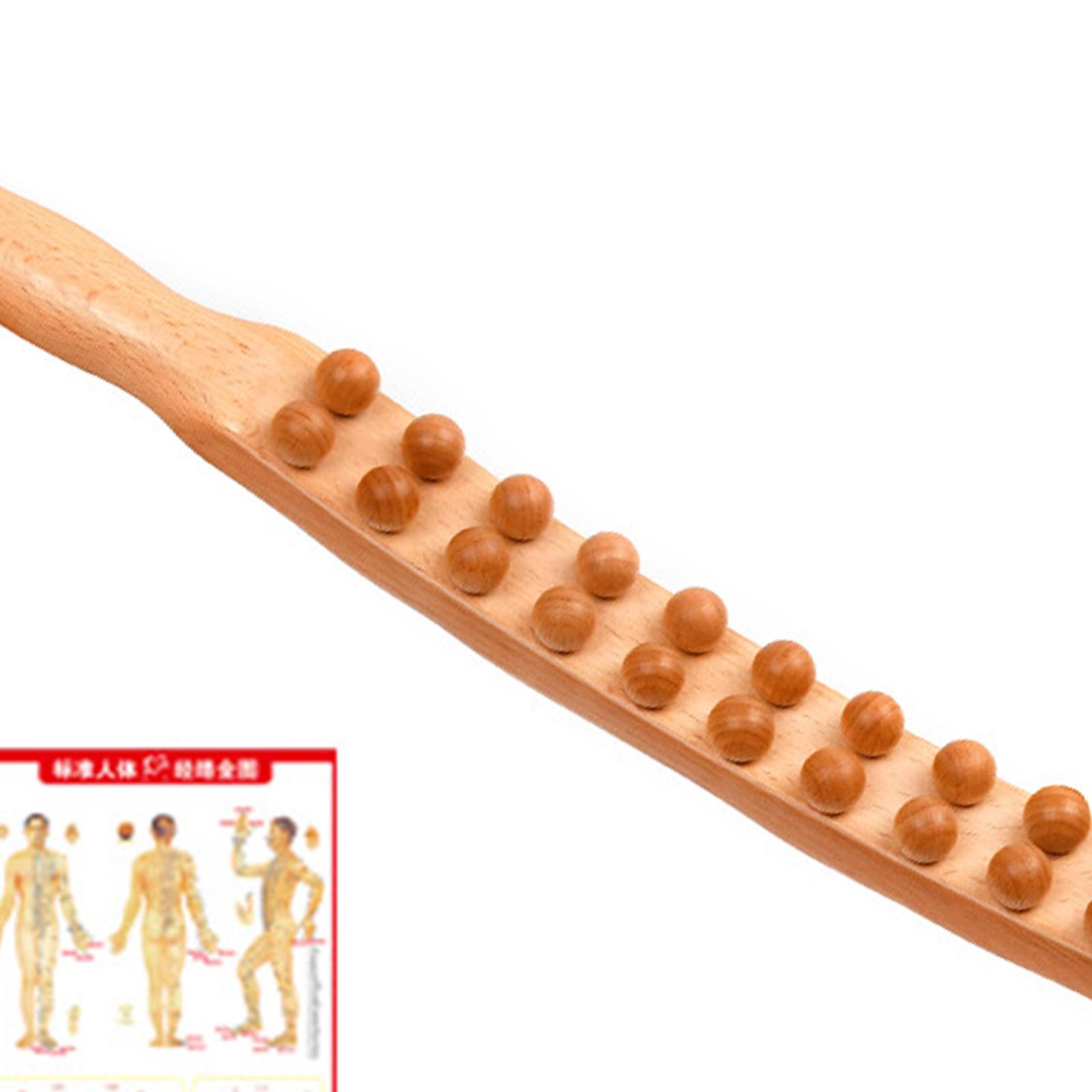Manual Handheld Wooden Massager Stick Body Massager for Waist Leg Neck