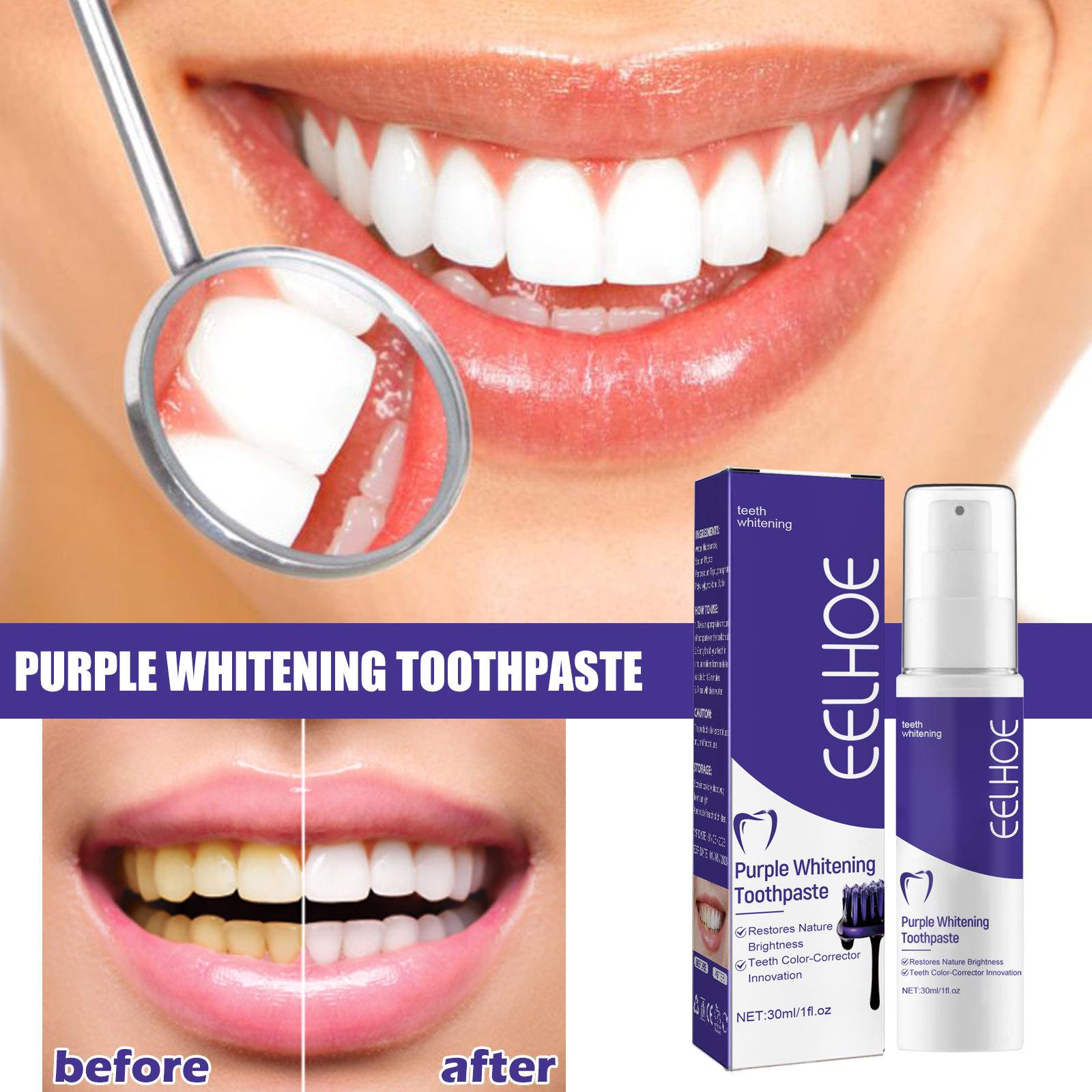 30ml Purple Whitening Toothpaste Teeth Whitening Brightness Gum Repair