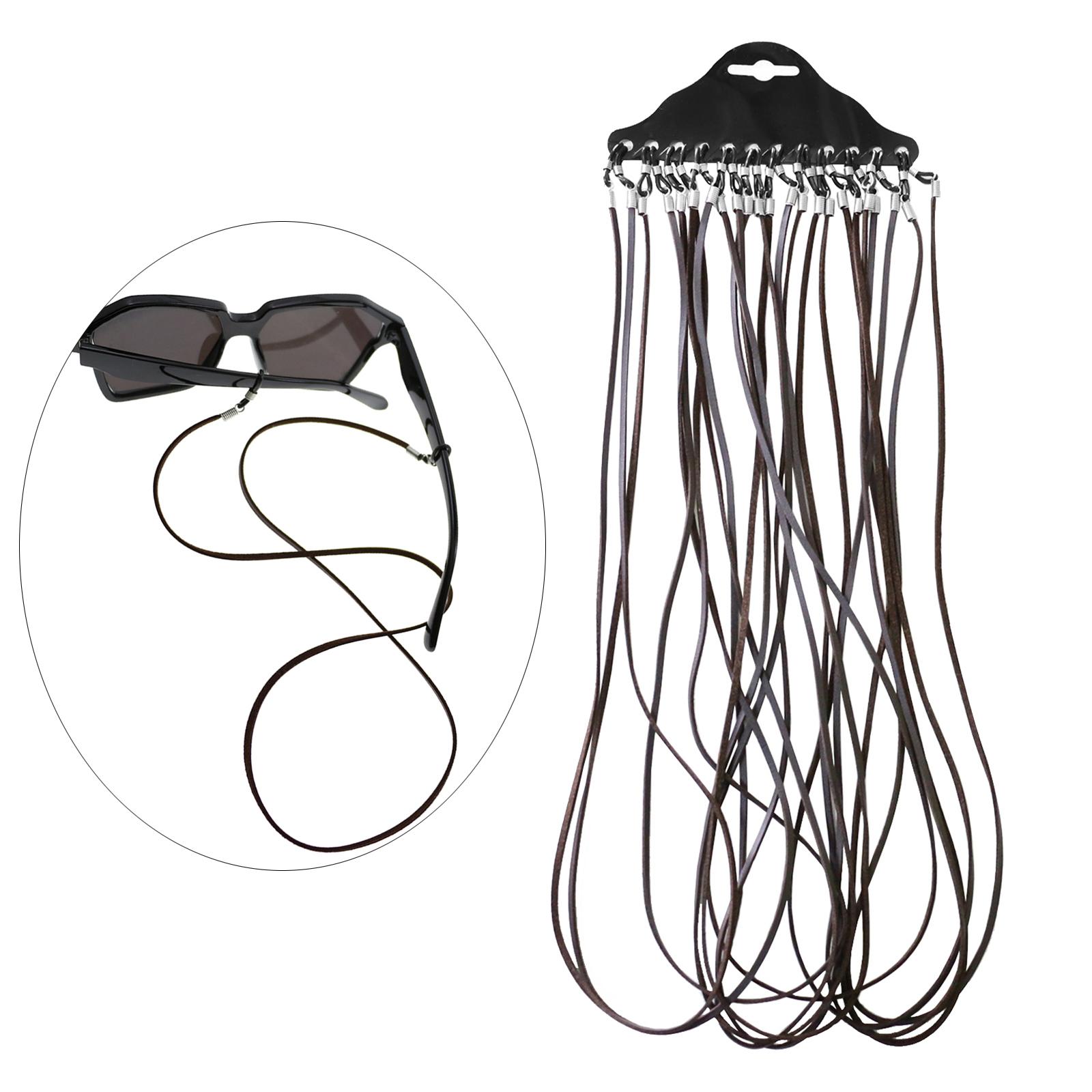 12 Pieces Sports Eyeglasses Strap Rope Soft for Rock Climbing Walking Hiking brown