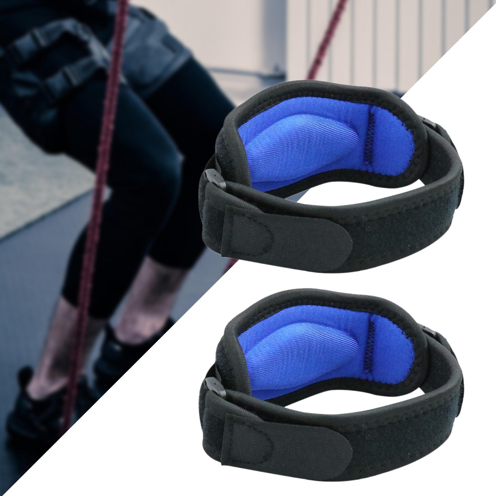 2 Pieces Breathable Patella Strap Adjustable Squats Patella Stabilizer Strap EVA