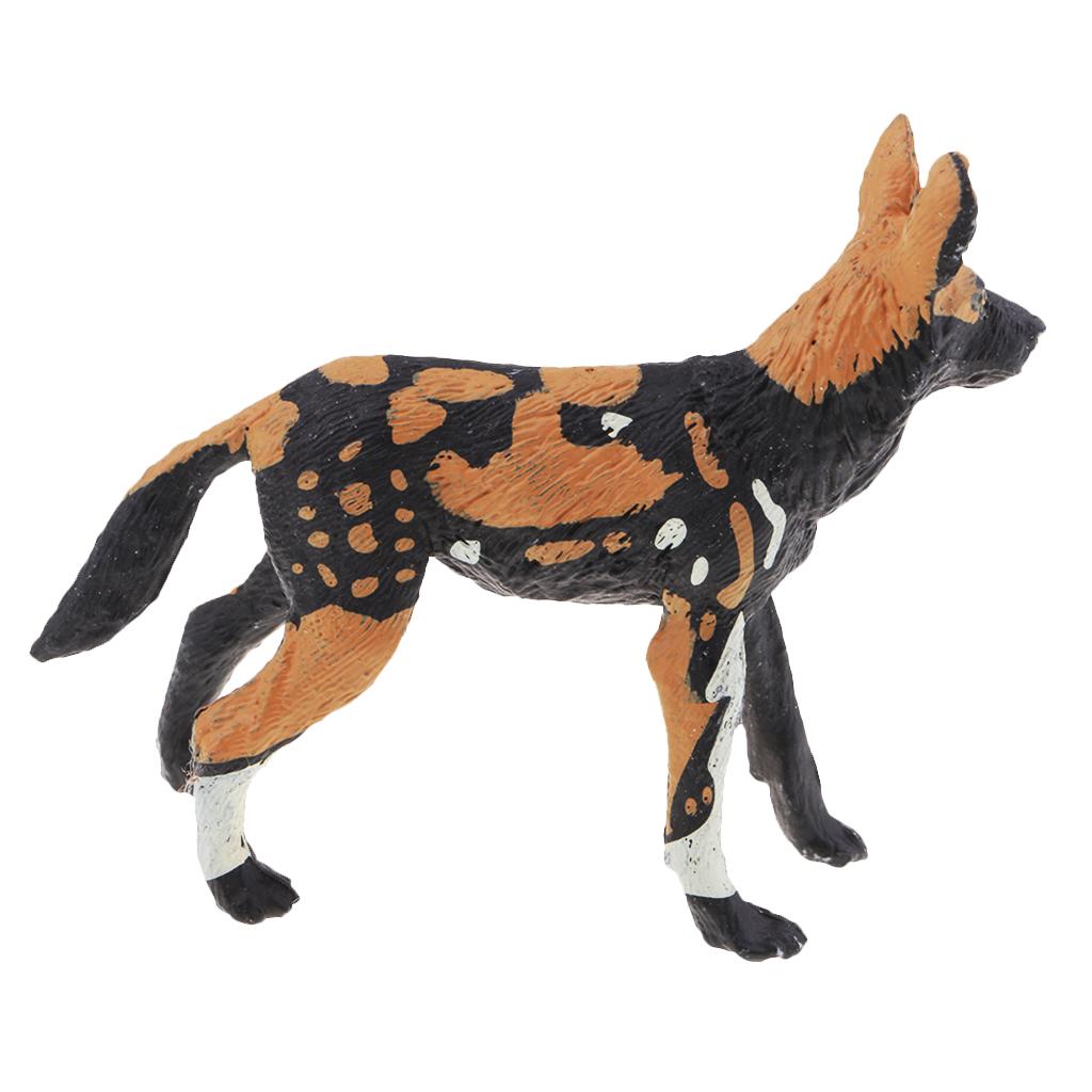 Wildlife Animals Action Model Toy for Chidren Gift African Wild Dog