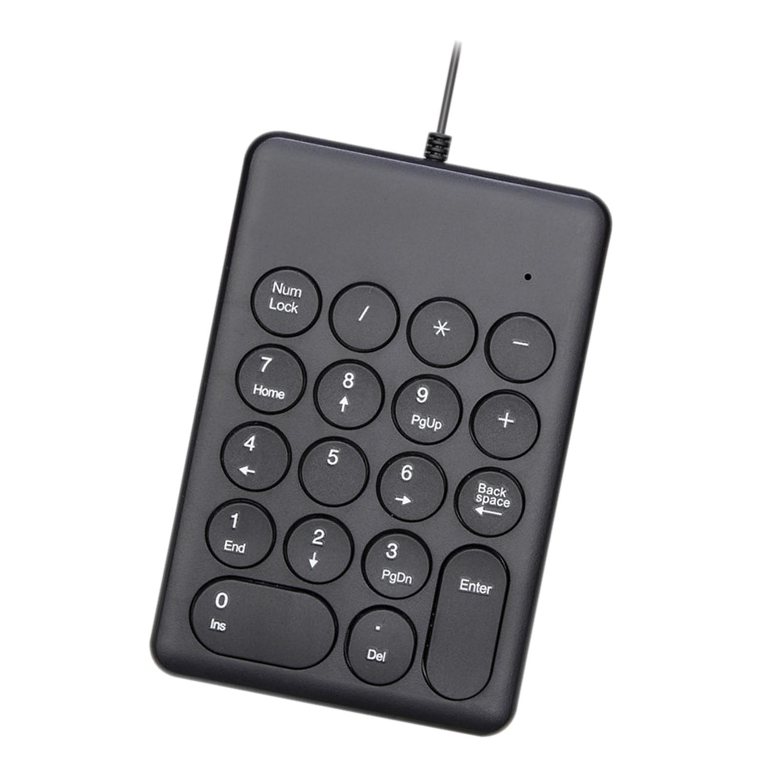 USB 18 Keys Numpad Keyboard Universal Durable Plug and Play Stylish Black