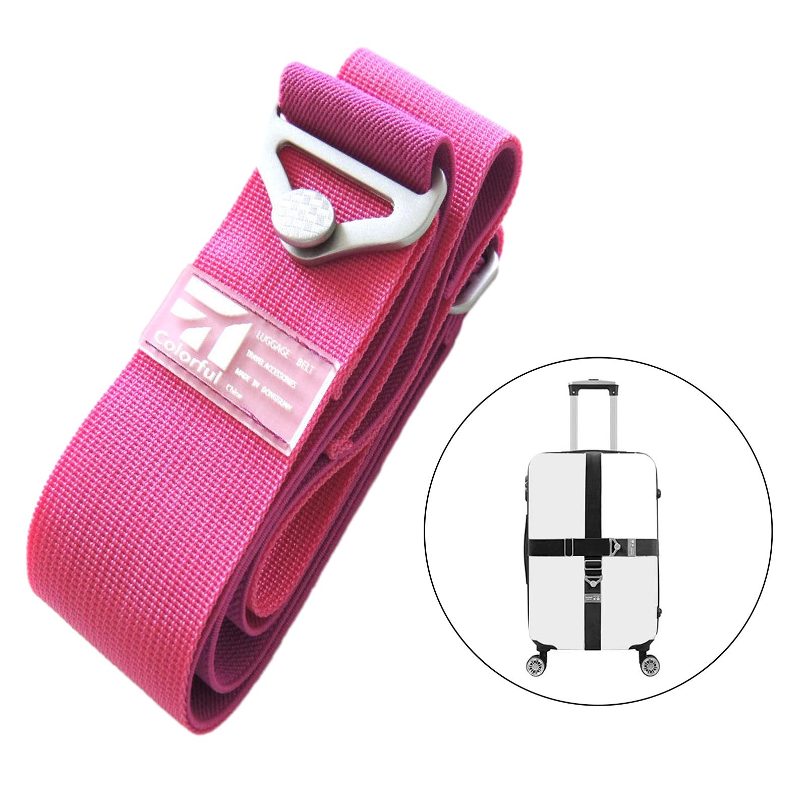 Luggage Strap Multipurpose Travel Packing Straps for Backpack Bags Rucksacks Rose Red
