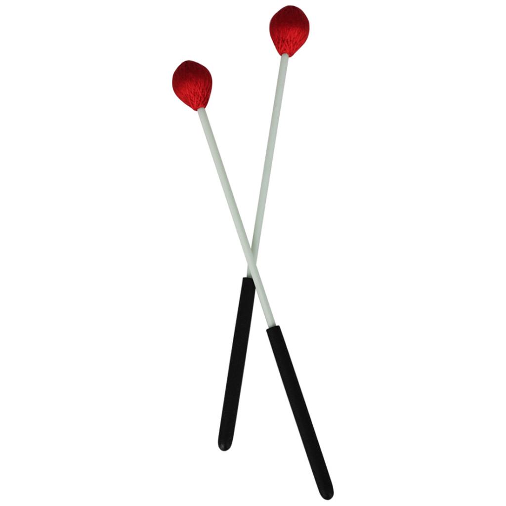1 Pair Marimba Glockenspiel Xylophone Mallets Sticks Red