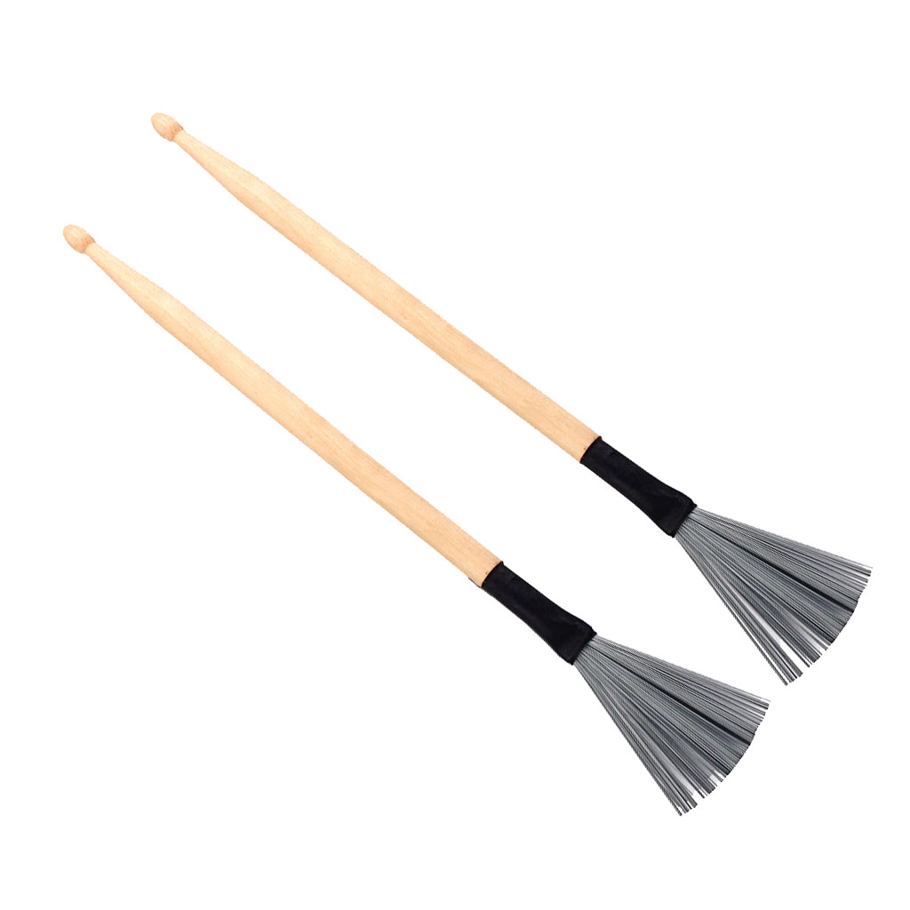 1 Pair Drum Wire Brushes Drumsticks Sticks