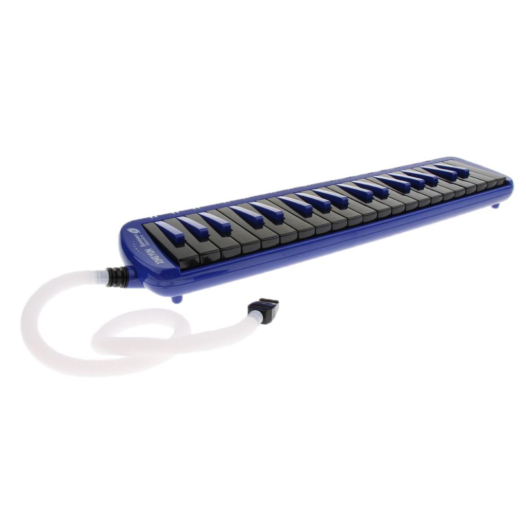 37 Key Melodica Piano Keyboard with Bag Mouthpiece Blowpipe Cloth Blue