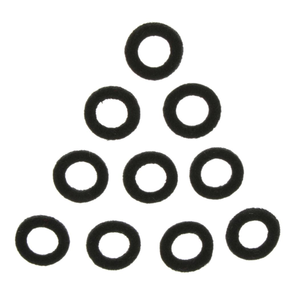 5x10 Pieces Trumpet Felt Washers Brass Instrument Parts Black