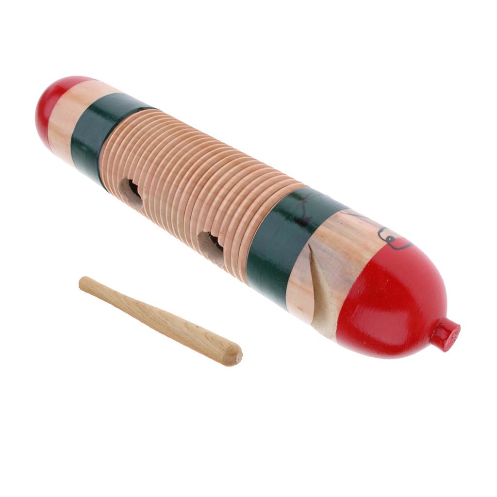 Large Wooden Guiro Hand Percussion Kids Rhythm Toy Birthday Christmas Gift